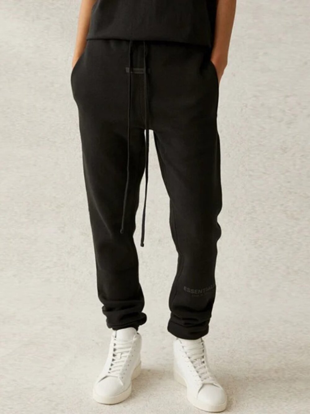 Fear of God Essentials-SS21 Sweatpants 'Stretch Limo Black' sz S Preowned Unisex